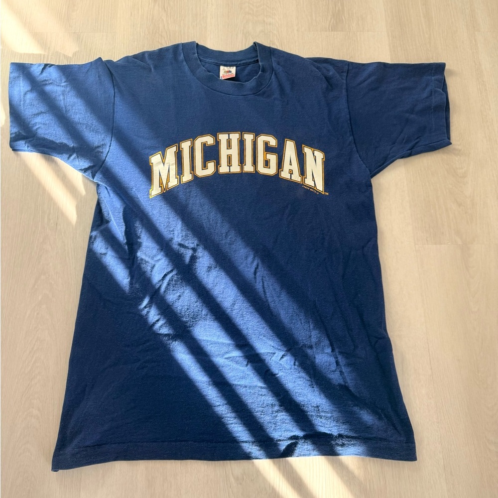 80s Vintage Michigan Fruit of the Loom Shirt Size Large